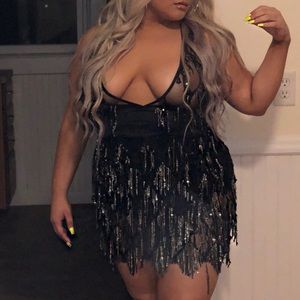 FASHION NOVA VIP STATUS SEQUIN DRESS SZ 2XL